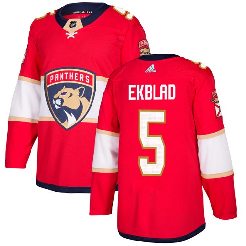 Adidas Florida Panthers #5 Aaron Ekblad Red Home Authentic Stitched Youth NHL Jersey